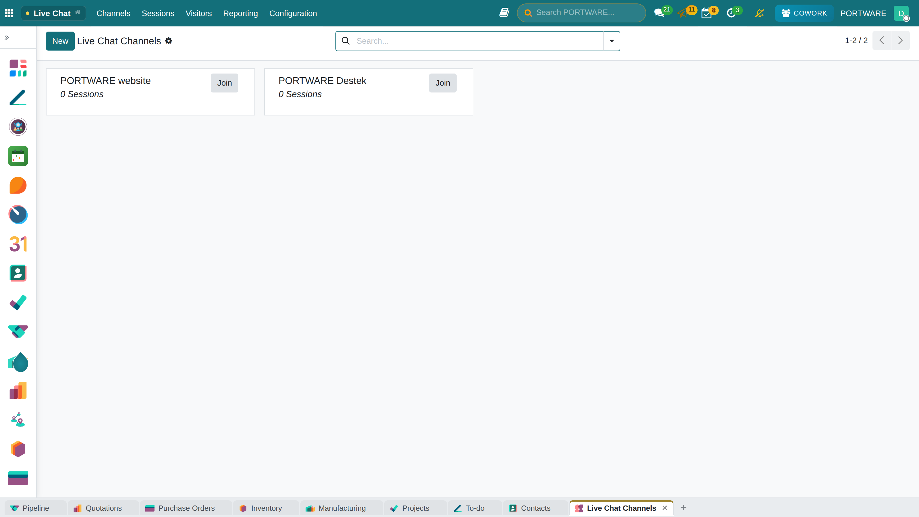 Live Chat Channels