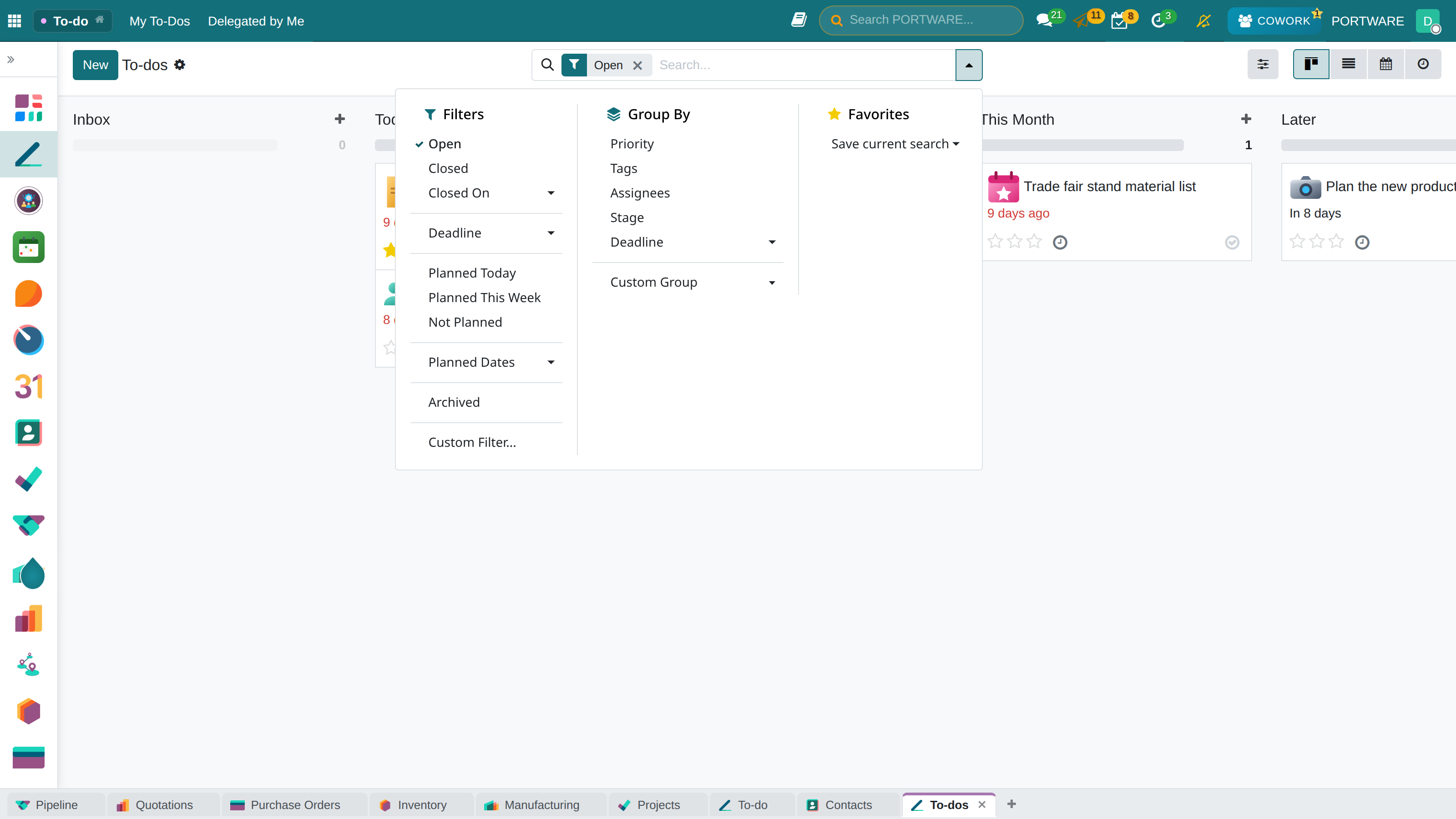 To-do filters — kanban