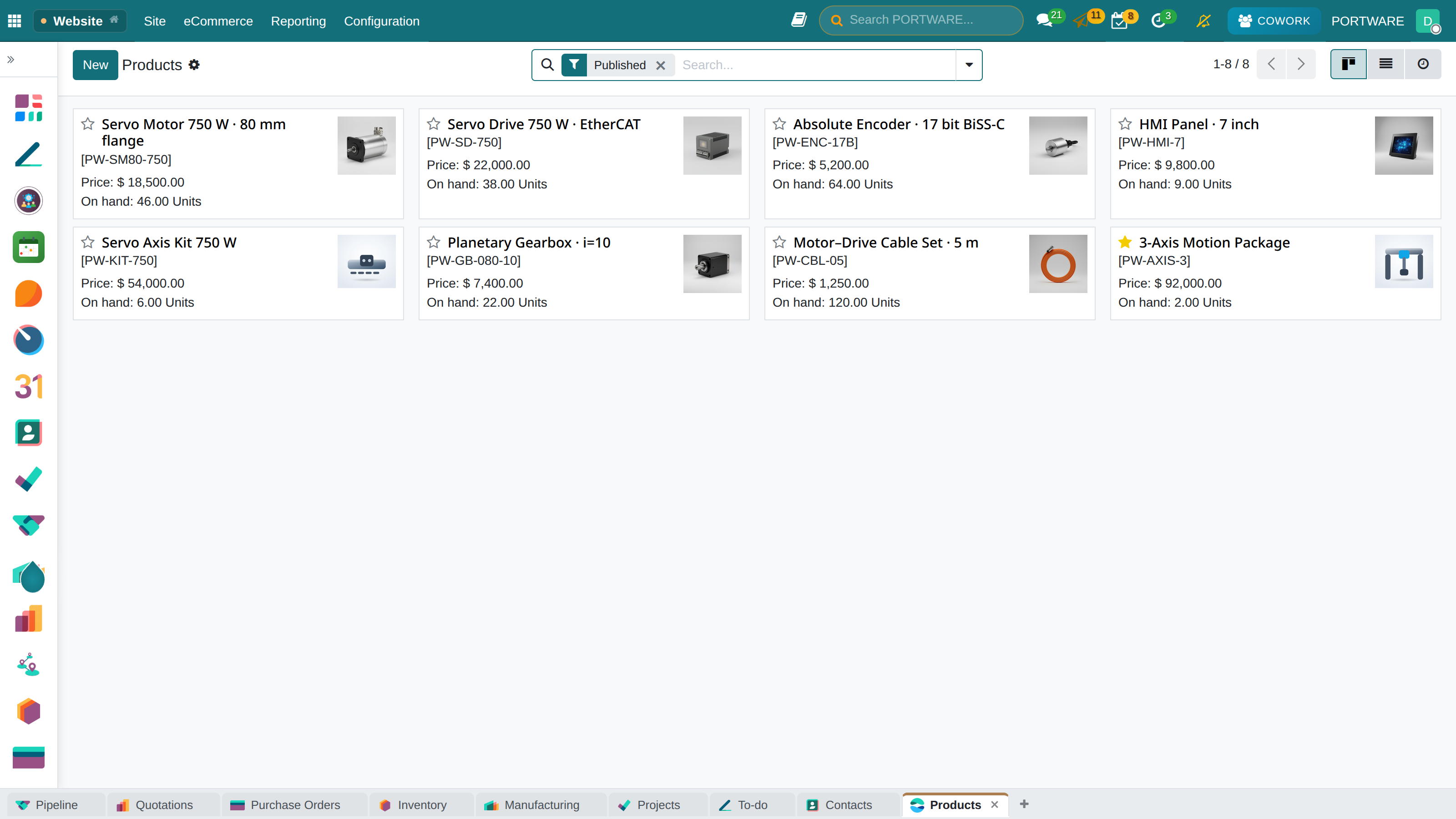 E-commerce Product List
