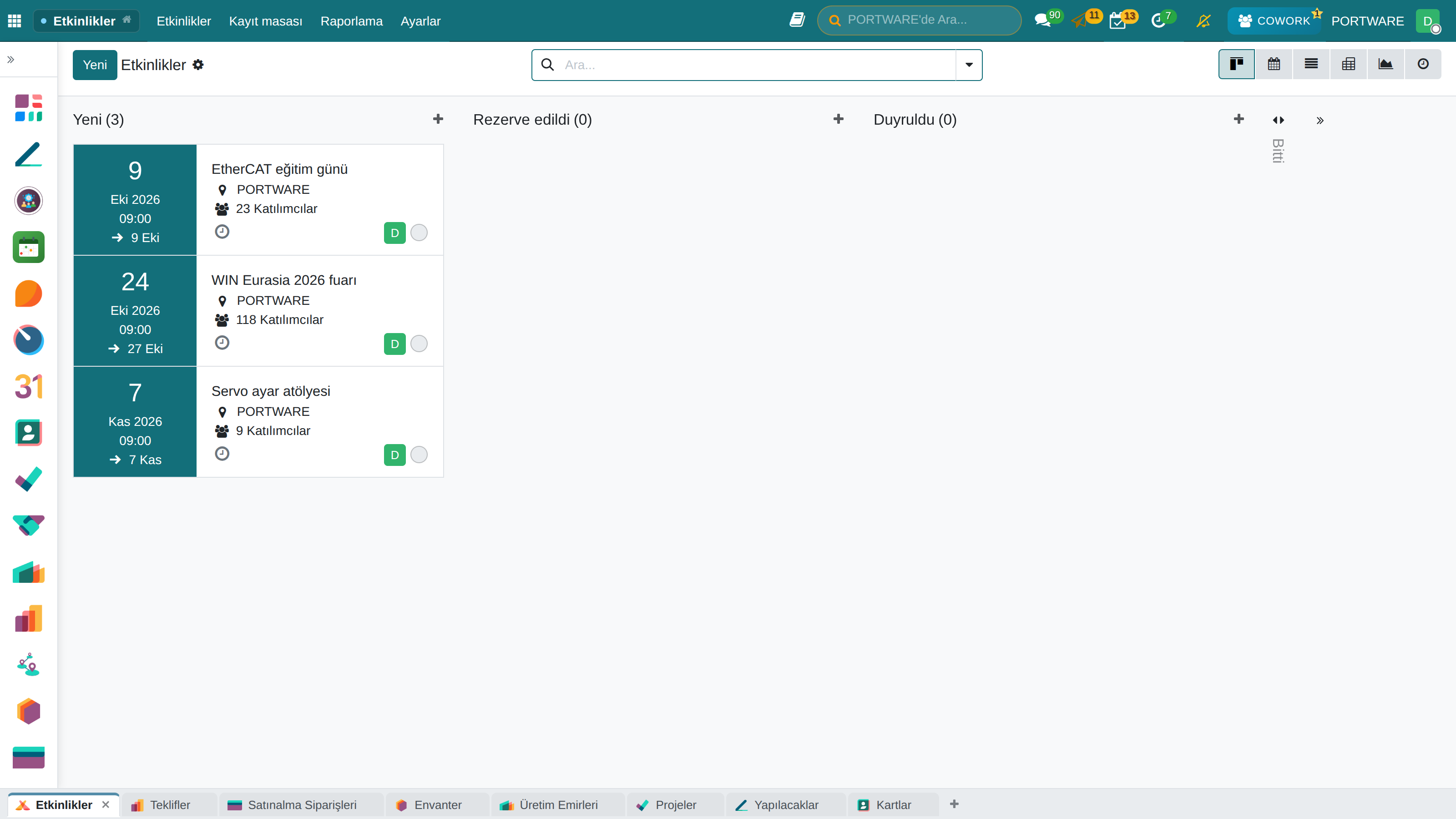 Etkinlik Yönetimi Kanban