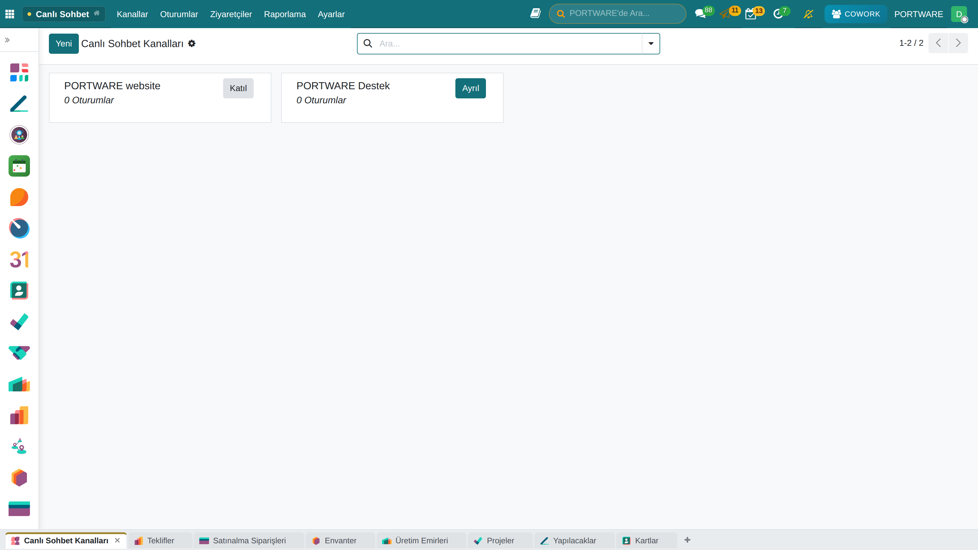 Live Chat Kanalları