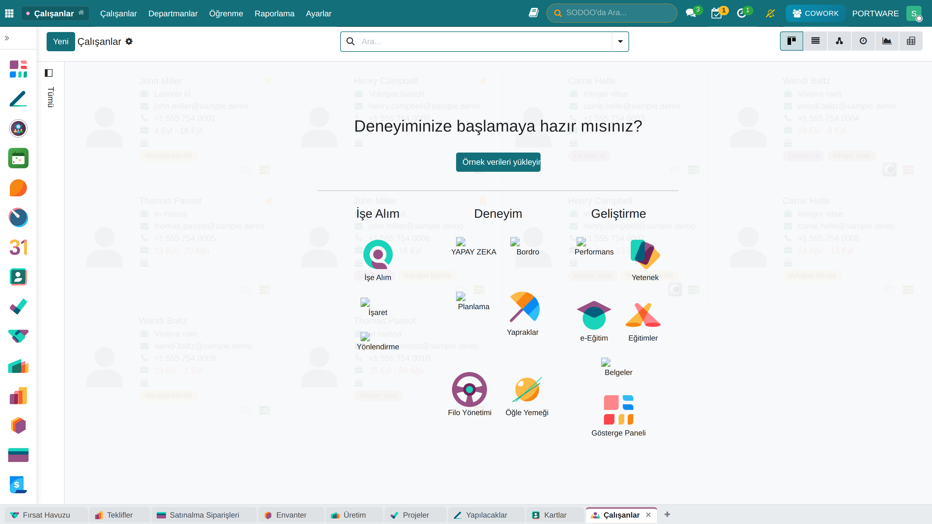 Çalışanlar Ana Görünüm