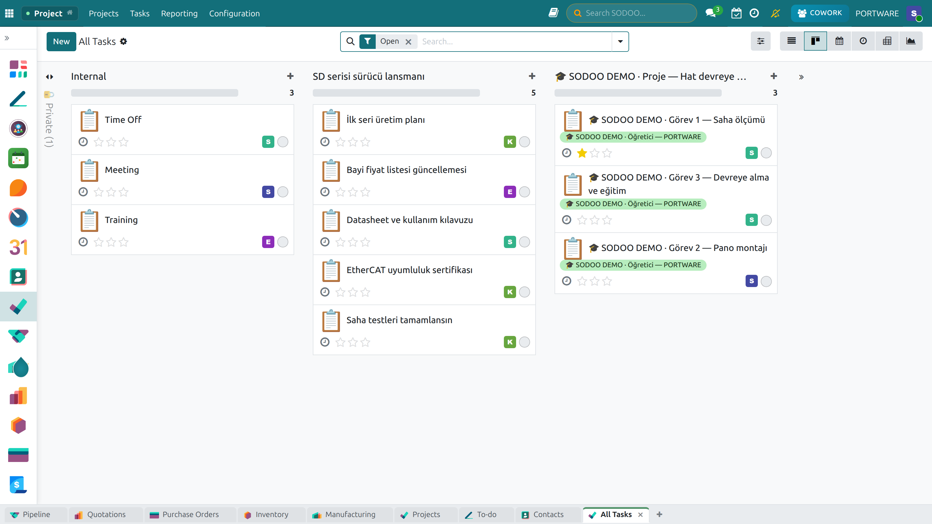 All Tasks, Kanban