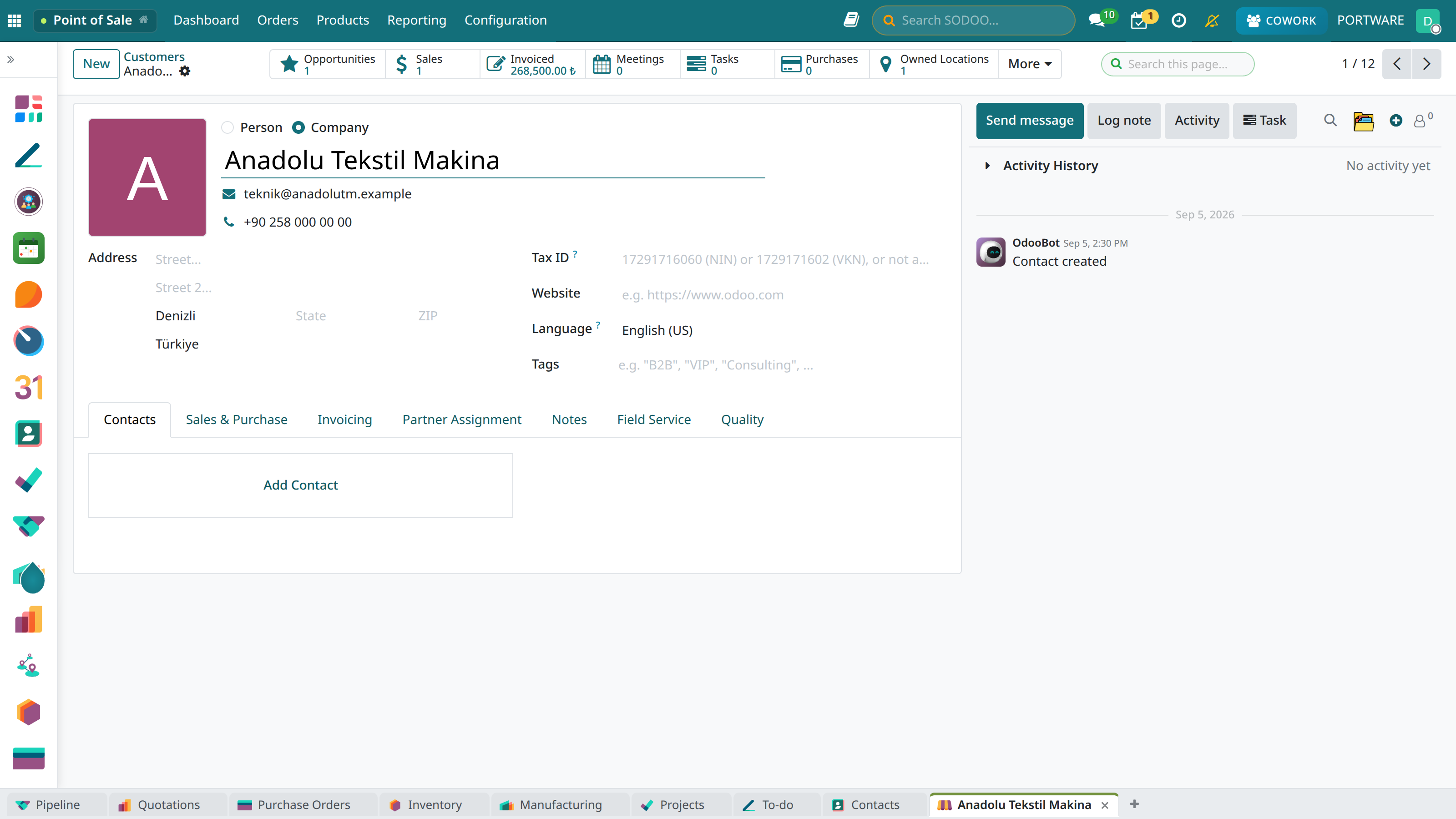 Contact Files Tab