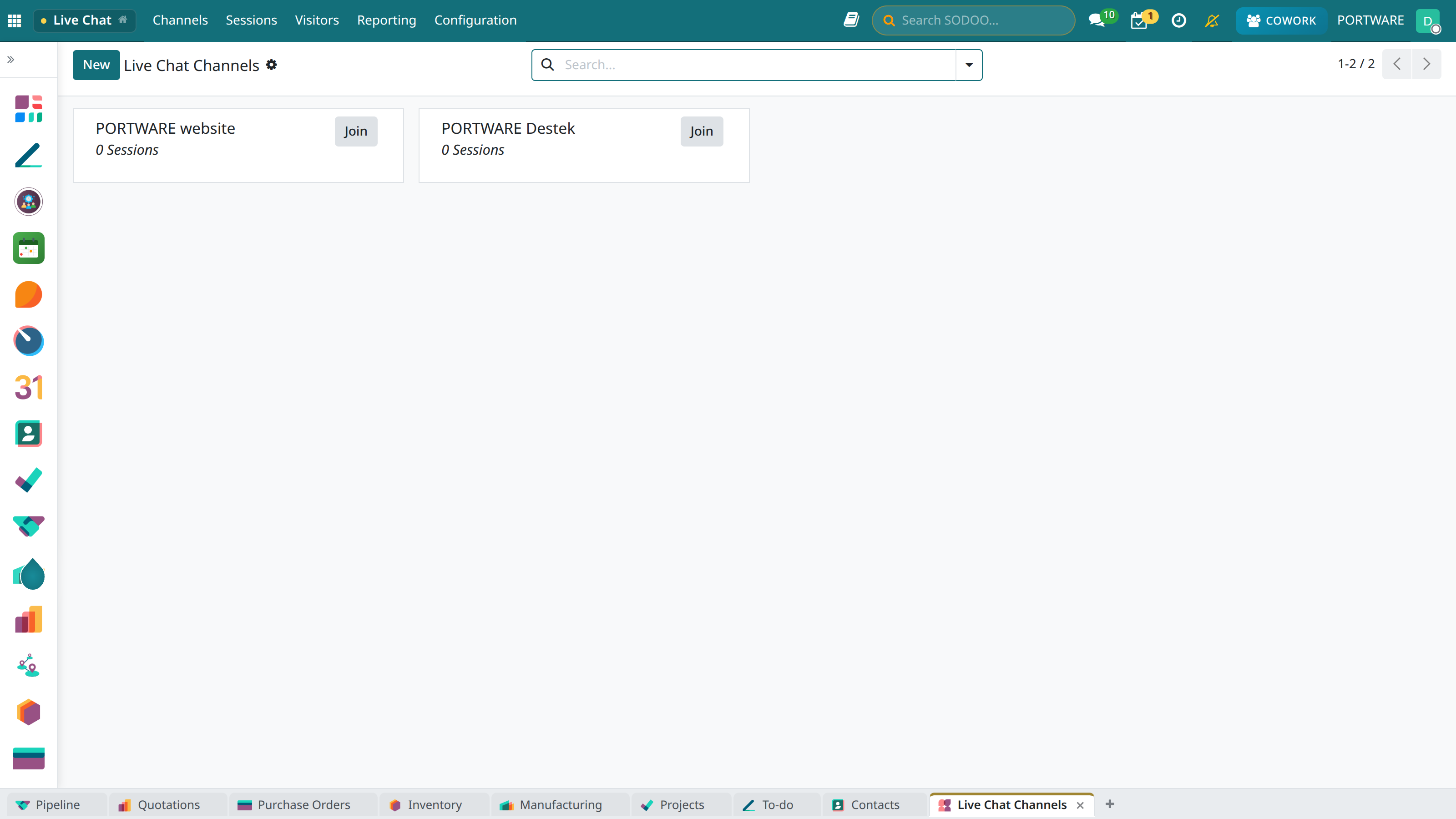 Live Chat Channels