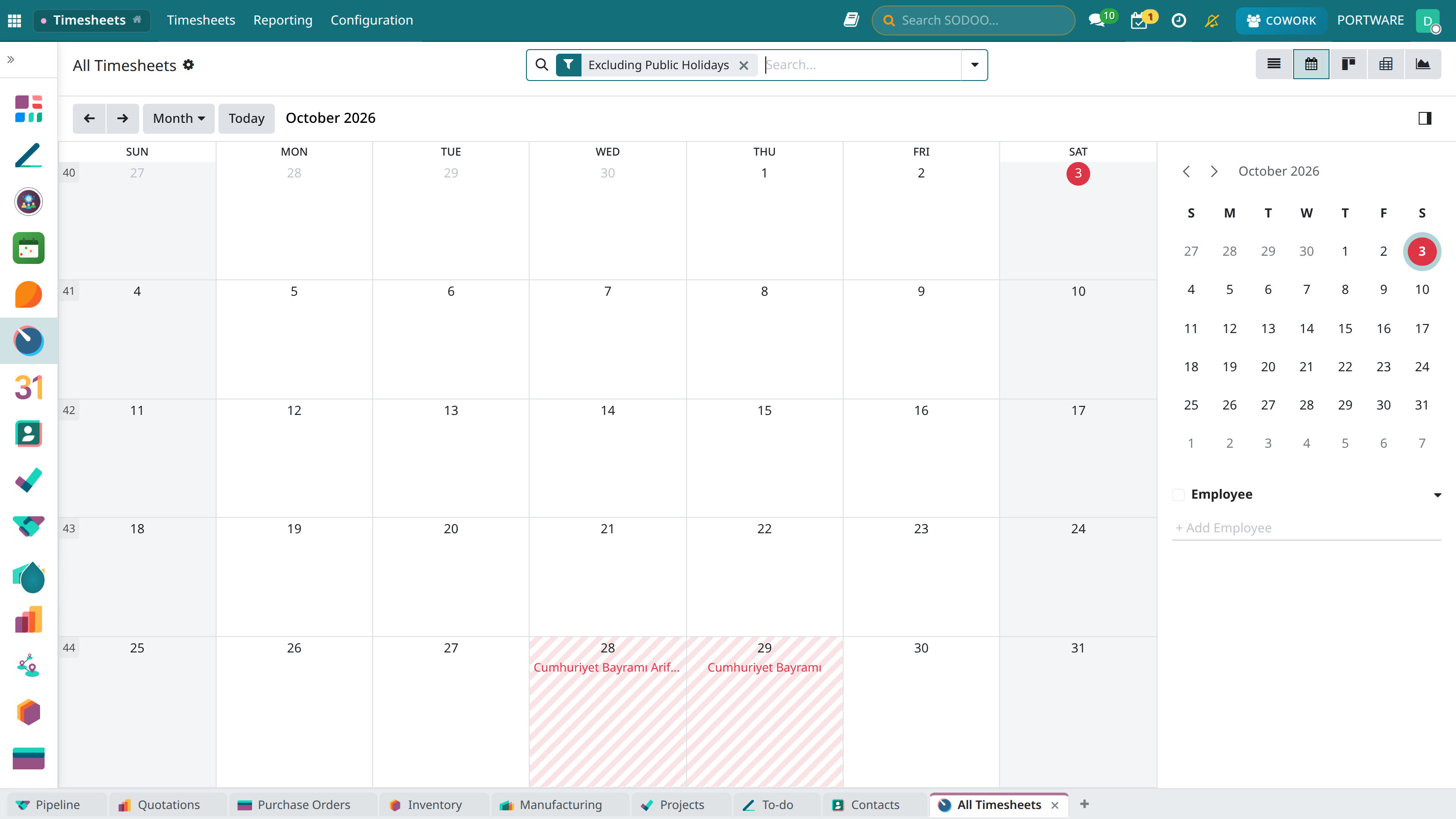 Timesheet Calendar
