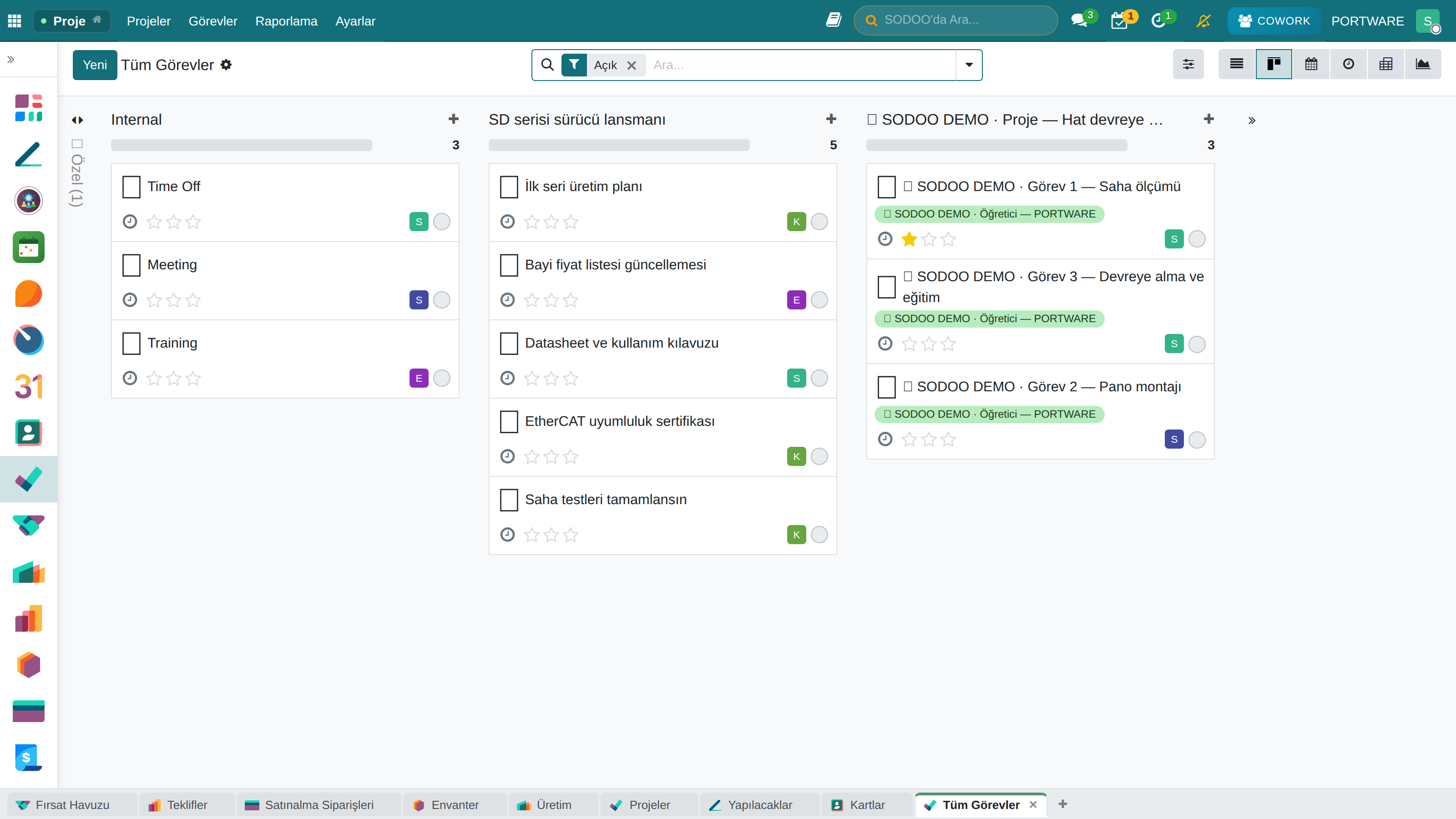 Proje Kanban Görünümü